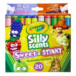 Best Pirce 🥰 Crayola® Silly Scents™ Sweet & Stinky Washable Broad Line Markers, 2 Packs of 20 🎉 -Crayola Shop D608008S 2