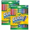 Buy 👏 Crayola® CLICKS Retractable Markers™, 2 Packs of 10 🤩 -Crayola Shop D608010S 1