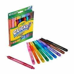 Buy 👏 Crayola® CLICKS Retractable Markers™, 2 Packs of 10 🤩 -Crayola Shop D608010S 3