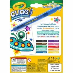 Buy 👏 Crayola® CLICKS Retractable Markers™, 2 Packs of 10 🤩 -Crayola Shop D608010S 4