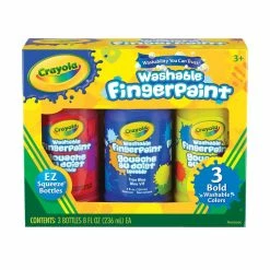 Outlet ❤️ Crayola® Bold Colors Washable Finger Paint Set 🧨
