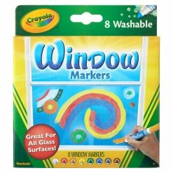 Coupon ⭐ 12 Packs: 8 ct. (96 total) Crayola Washable Window Markers ✔️